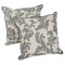 Blazing Needles 18-inch Corded Throw Pillows with Inserts (Set of 2) - Gray Floral